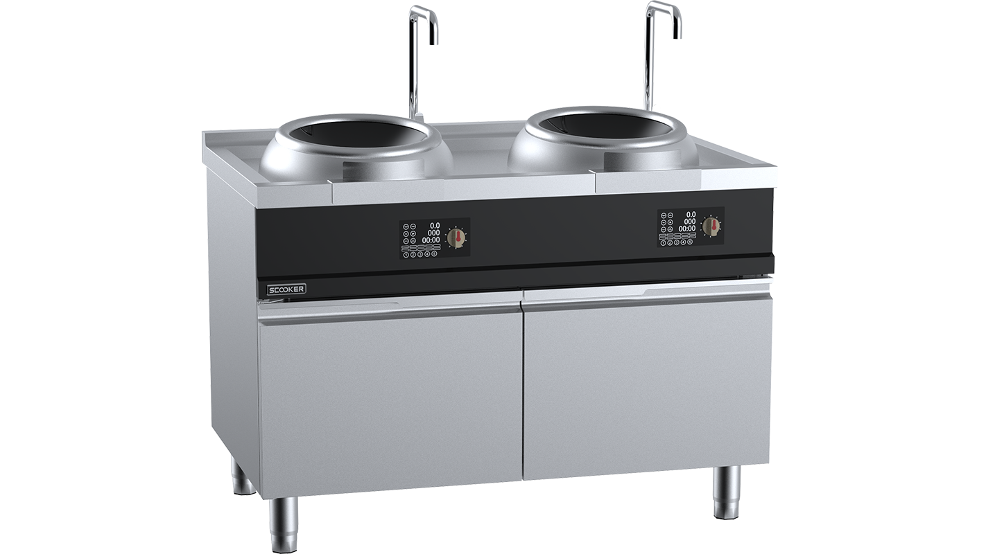 SCooker HLXC2N-C24 - Induction Double Wok Standard Ring 24kw
