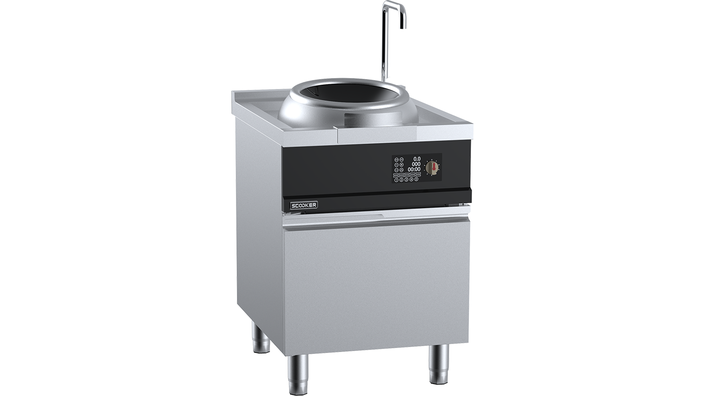 SCooker HLXCDN-C8 - Induction Single Wok Standard Ring 8kw
