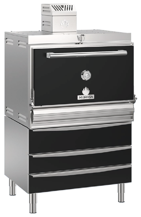 HMB-HOT-110-BLACK - HMB HOT 110 OVEN WITH HEATED HOLDING DRAWERS- 3 TEMP ZONES-BLACK