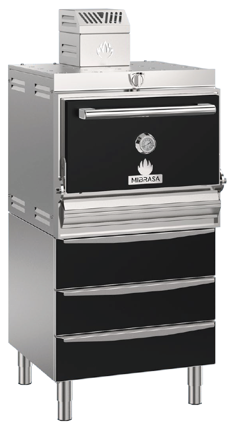 HMB-HOT-75-BLACK - HMB HOT 75 OVEN WITH HEATED HOLDING DRAWERS- 3 TEMP ZONES-BLACK