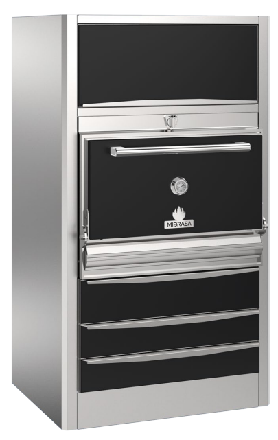 HMB-HOT-AC-160-BLACK - HMB HOT AC 160 OVEN WITH HEATED HOLDING DRAWERS AND TOP HEATING CUPBOARD-BLACK