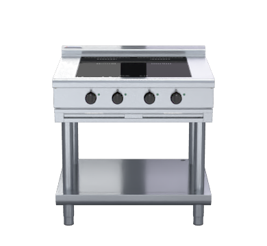 Waldorf 800 Series INL8400F-LS - 900mm Electric Induction Cooktop Low Back Version - Leg Stand
