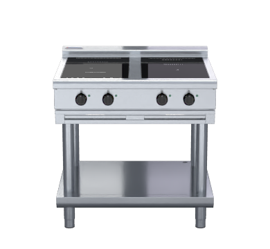 Waldorf 800 Series INL8400R3F-LS - 900mm Electric Induction Cooktop Low Back Version - Leg Stand