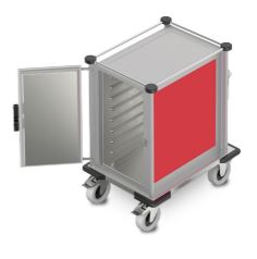 ISOBOX-HOT-8GN - Hupfer ISOBOX Mobile Heated Trolley only. 8 GN 1x1 75mm Traffic Red