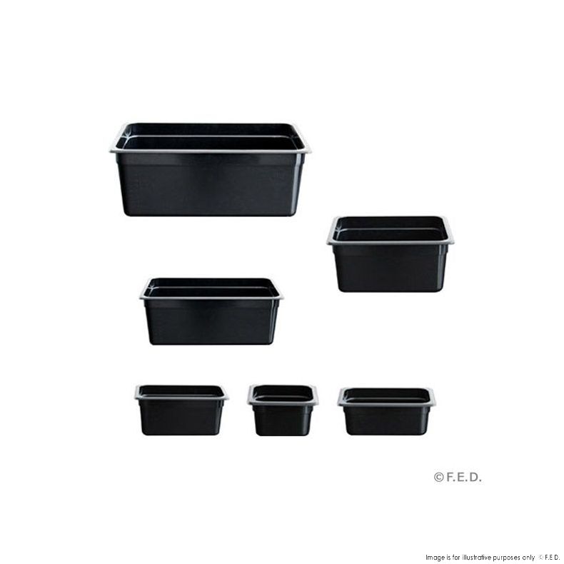 Modular System Black Poly 1/3 x 65 mm Gastronorm Pan  JW-P132B (1 Pack)