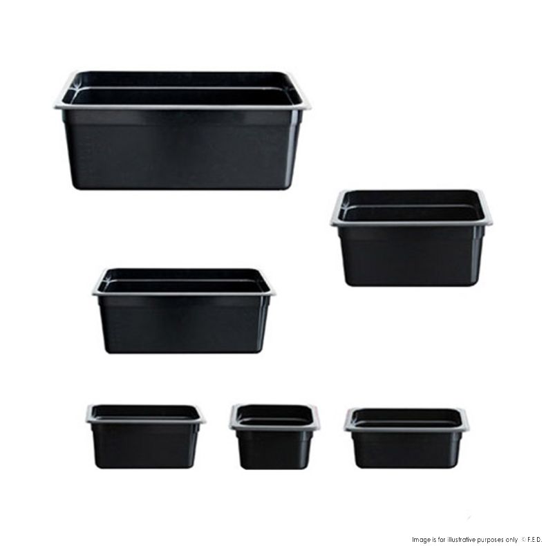 Modular System Black Poly 1/6 x 100 mm Gastronorm Pan JW-P164B