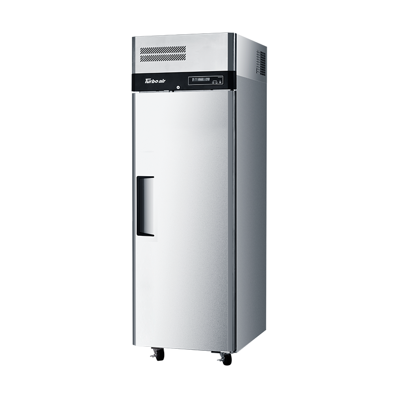 Turbo Air KF25-1-N Upright Freezer – 1 Solid Door, Top Mount, Self-Cleaning Condenser, On Castors