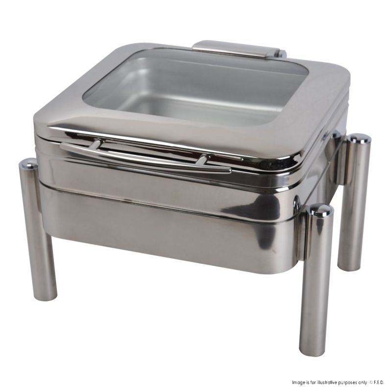 2NDs: Square Chafing Dish with Glass Lid - KGJ406-QLD51
