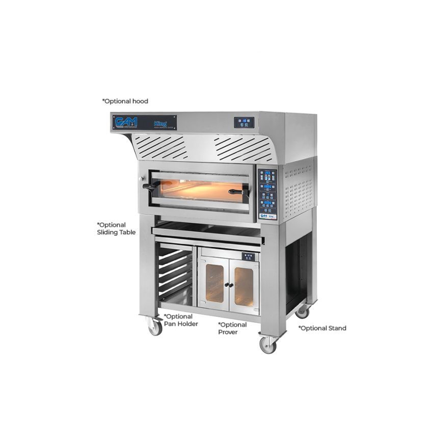 GAM King 4 Electric Single Deck Pizza Oven – 4 Pizza Capacity - FORKING4TR400TOP-1
