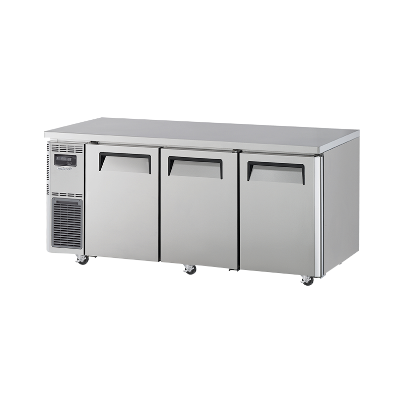 Turbo Air KURF18-3-N Undercounter Dual Temp – 2 Fridge Doors + 1 Freezer Door, Front Breathing, Self-Cleaning Condenser