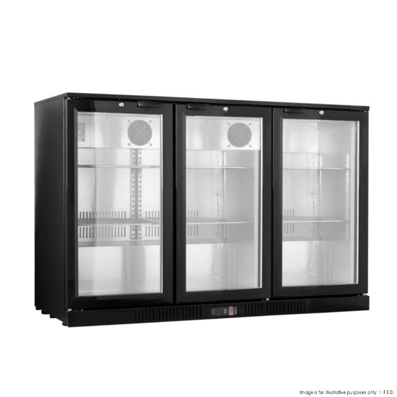 Thermaster Under Bench three Heated Glass Doors Bar Cooler with heater switch - LG-330TD