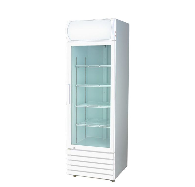Thermaster 540L Single Glass Door Colourbond Upright Drink Fridge White LG-540P