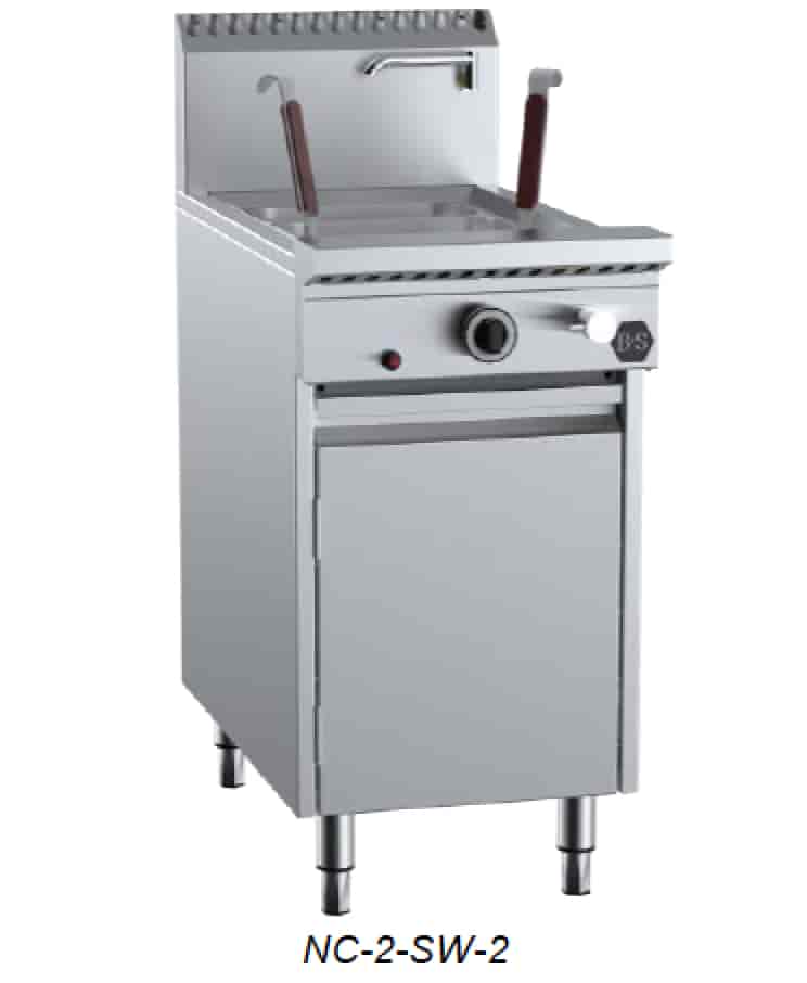 B&S BLACK NC-2-SW-2 Noodle Cooker with Soup Warmer insert (2 rounds + 2 rec)