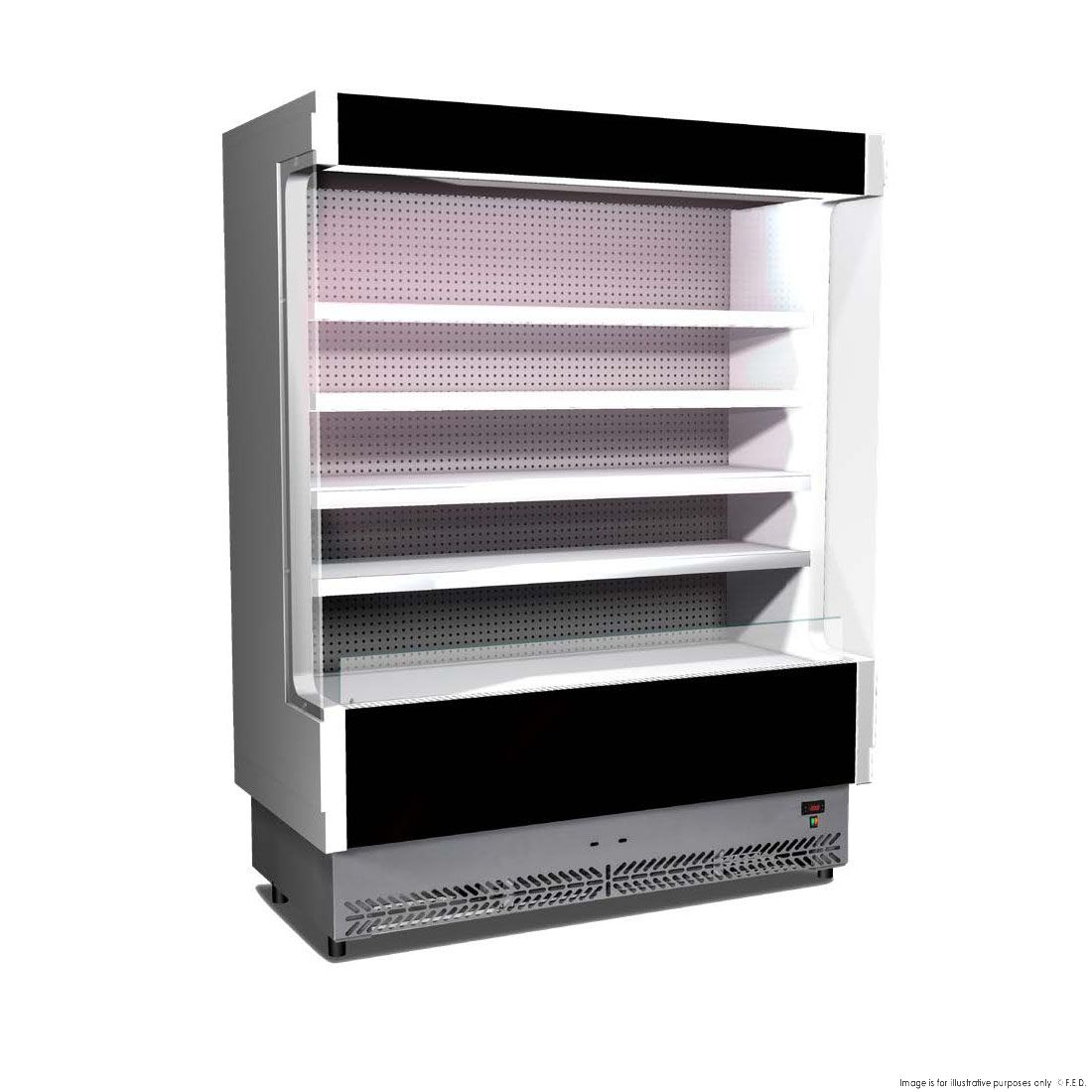 ItaliaCool Open Chiller with 4 Shelves - TDVC60-CA-150