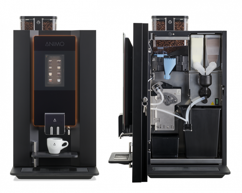 Animo OptiBean X 12 Bean to Cup Machine (295 Cups per day) - Black