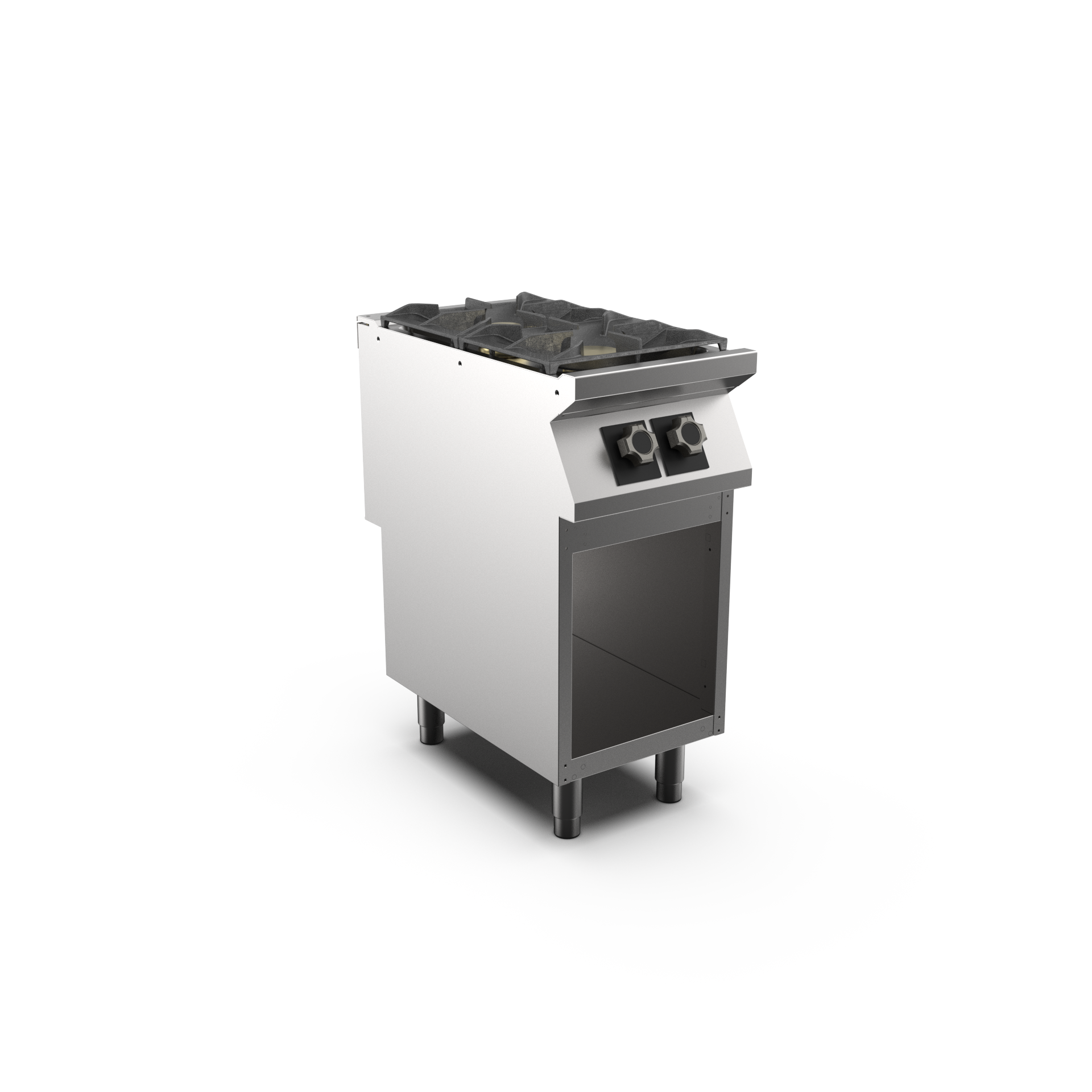 PC94GG-NG - Mareno M1 90 Series 400mm wide 2 burner Gas cook top on open stand Nat Gas