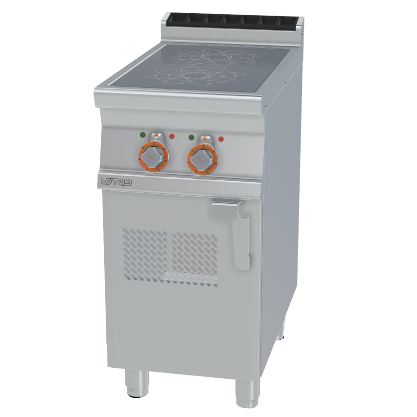 Lotus PCI-74ET Electric 2 Zone Induction Boiling Unit on Cupboard Base