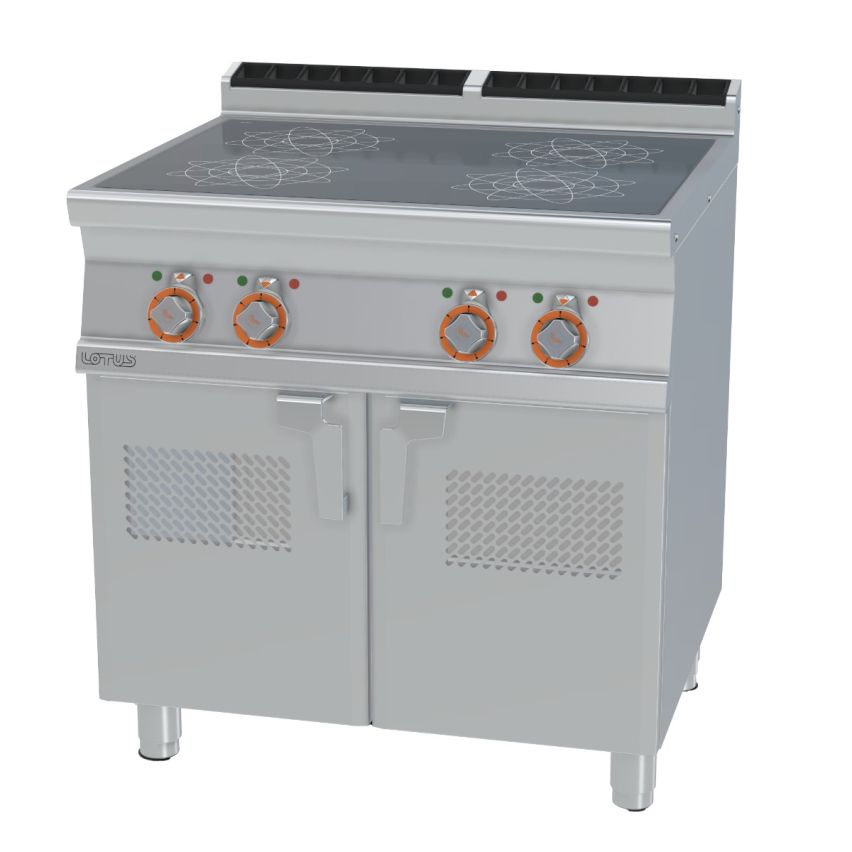 Lotus PCI-78ET Electric 4 Zone Induction Boiling Unit on Cupboard Base
