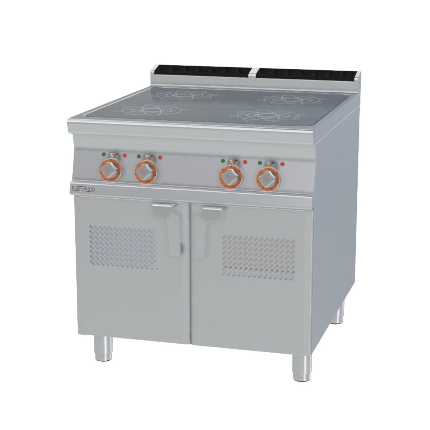 Lotus PCI-98ET Electric 4 Zone Induction Boiling Unit on Cupboard Base