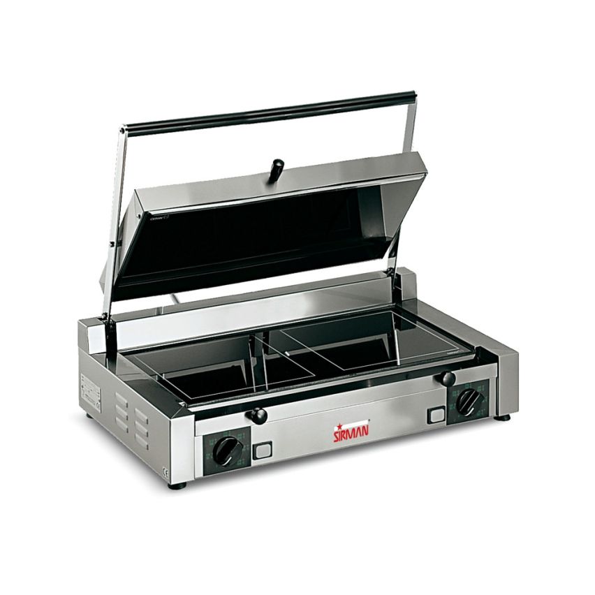 Sirman PD VU LL-LL Ceran Ceramic Glass XL Single Head Sandwich Grill with Smooth Top and Bottom - 34A4444002SI