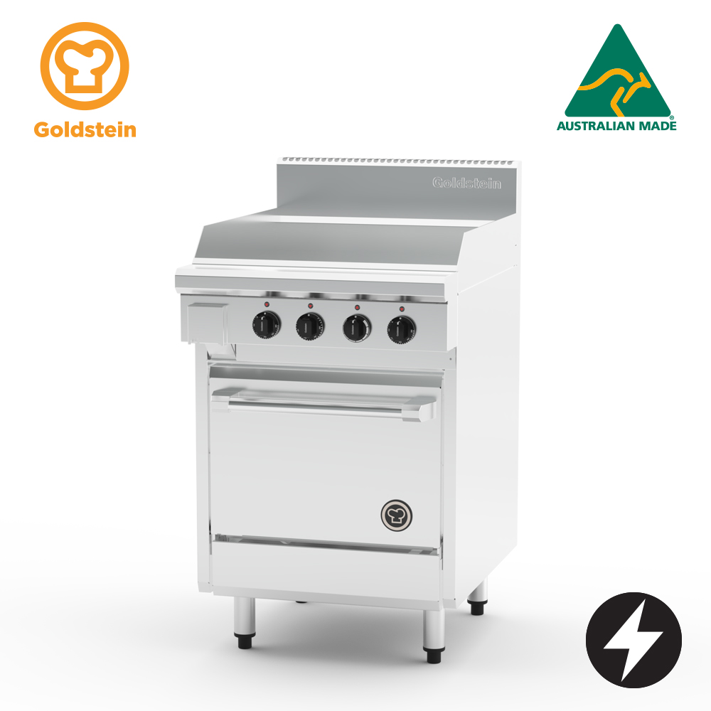 Goldstein PE24G20-X Electric Oven Range, 605mm Griddle, Static Oven