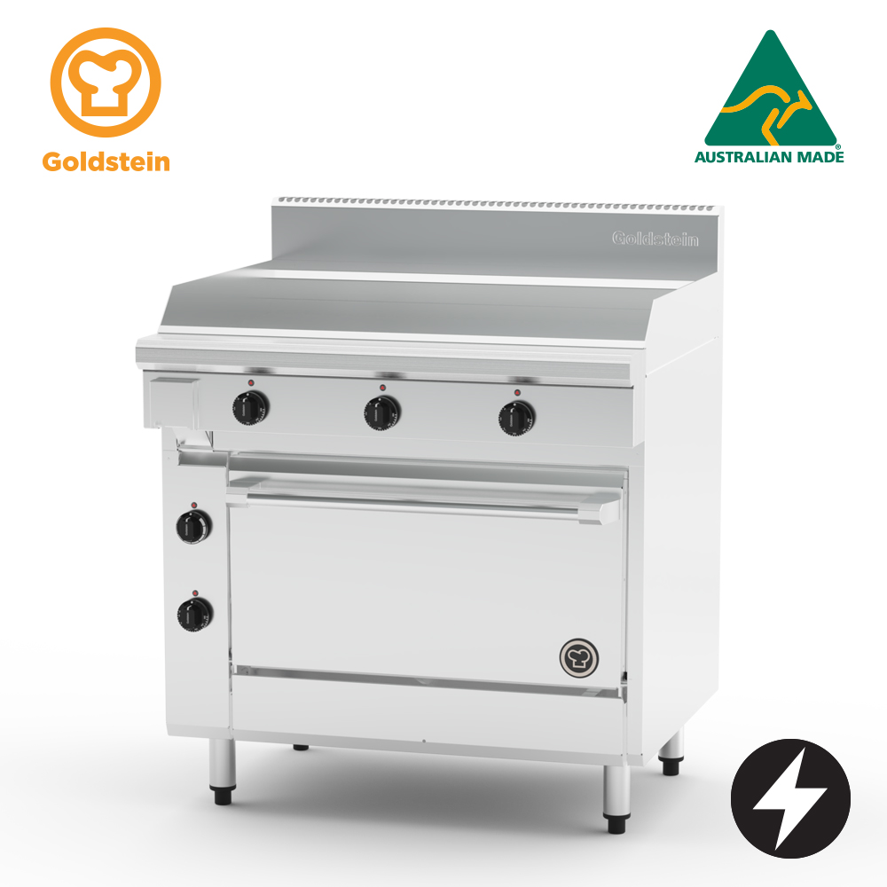 Goldstein PE36G28FF-X <br>Electric Oven Range, 910mm Griddle, Fan Forced Oven