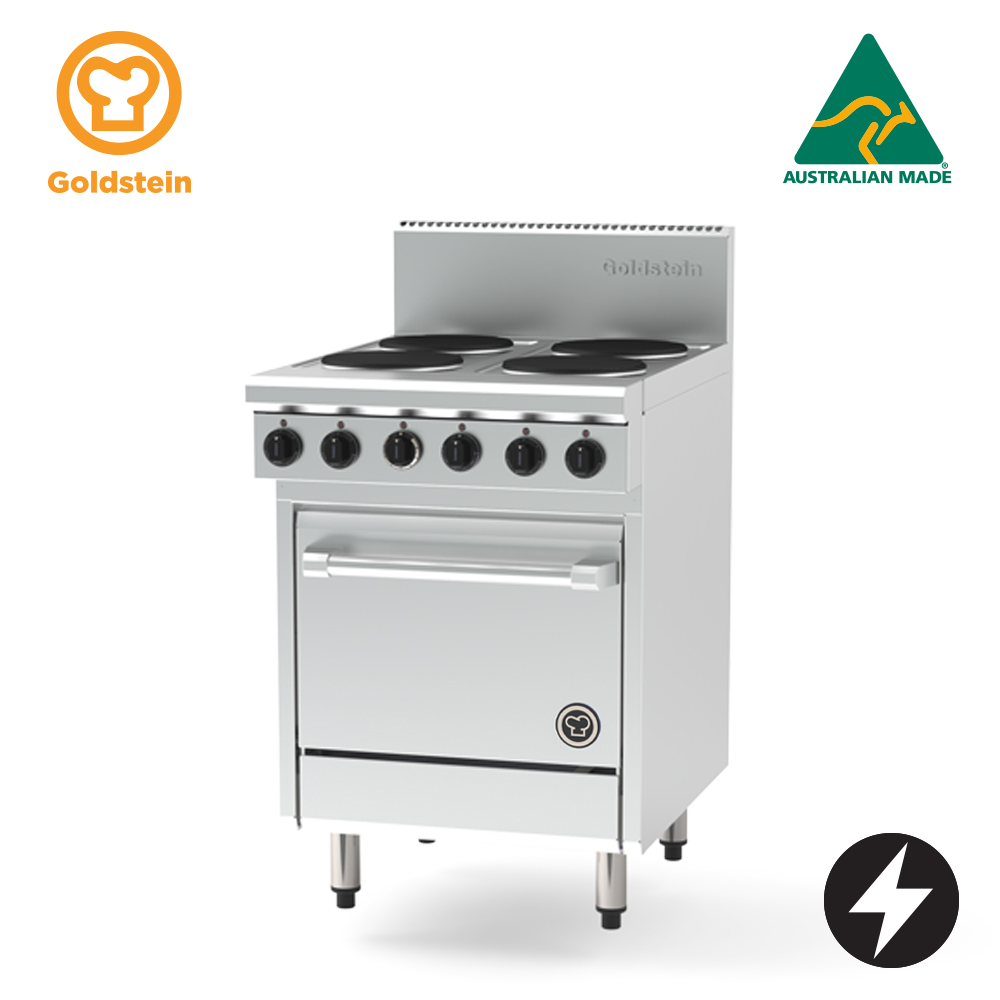 Goldstein PE4S20-X Electric Oven Range, 4 Solid Plates, Static Oven
