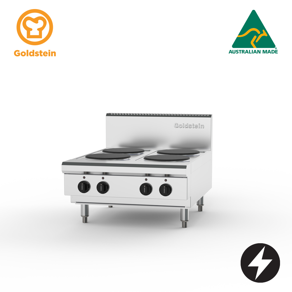 Goldstein PEB4S‑X Electric Cooktop, 4 Solid Plates