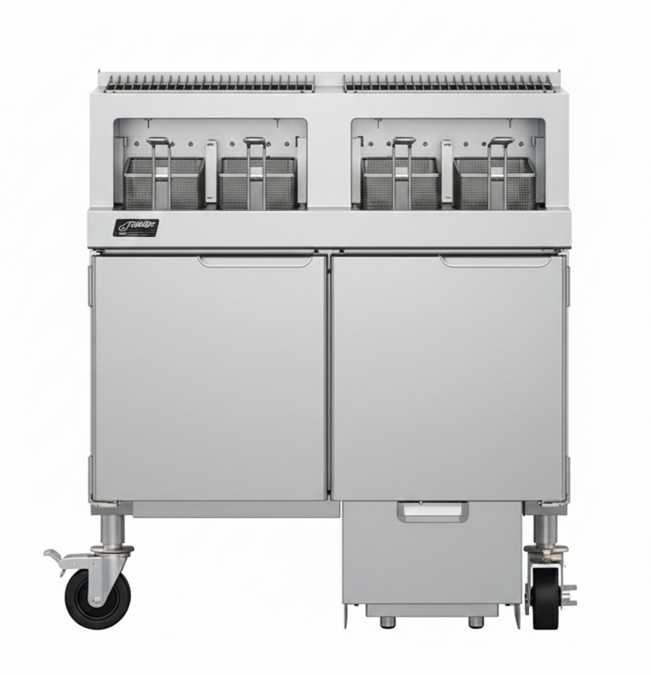 Pitco EP18-FF-2/FD | Cold Zone | 40L Oil Capacity | 2 Bank Fryer | Electric Fryer