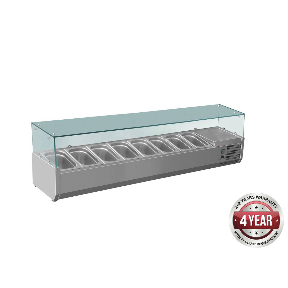 Thermaster FED-X Flat Glass Salad Bench XVRX1800/380