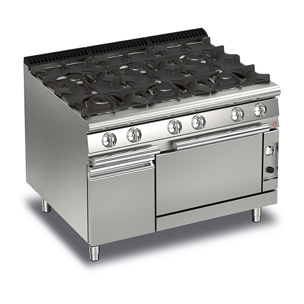 Baron Q70PCF/G1205 - 6 Burner Gas Cook Top With Gas Oven