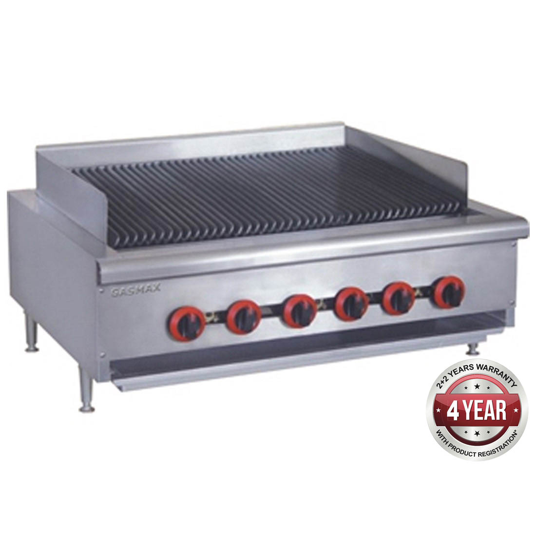 GasMAX Lpg Gas 6 Burner Char Grill Top QR-36ELPG