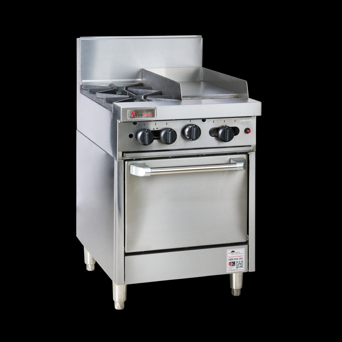 RCR6-2-3G-NG - Trueheat RC Series 600mm Range W 2 Burners And 300mm Griddle Plate NG