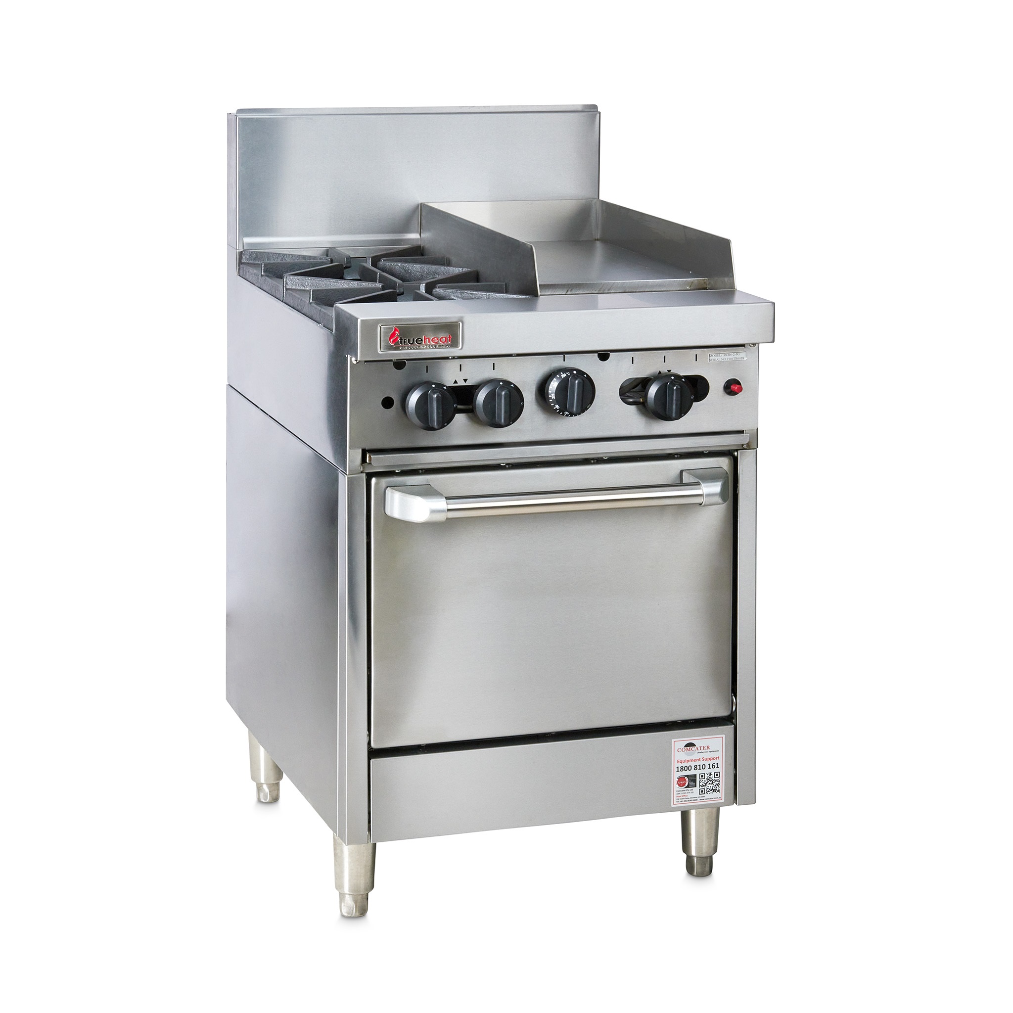 RCR6-2-3G-LP - Trueheat RC Series 600mm Range W 2 Burners And 300mm Griddle Plate LP