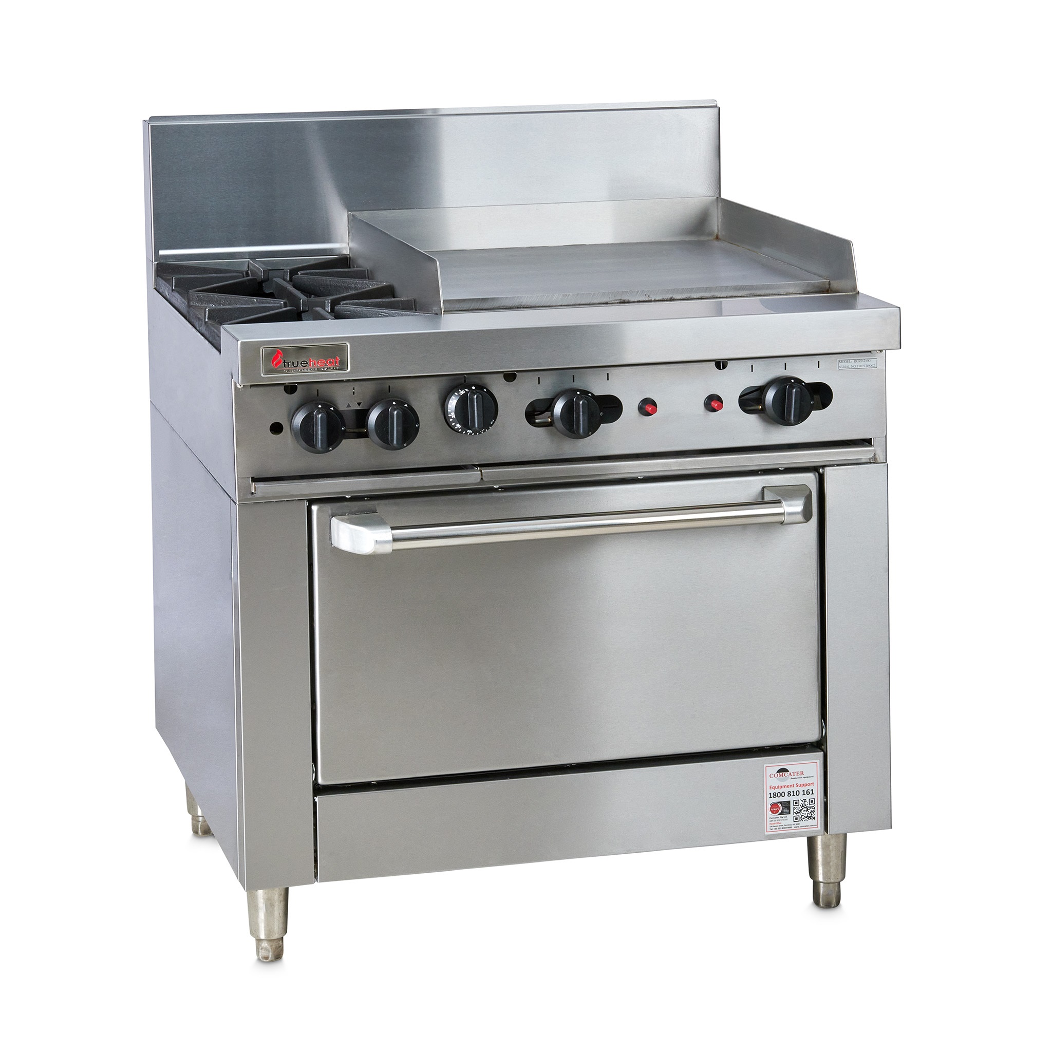 RCR9-2-6G-NG - Trueheat RC Series 900mm Range W 2 Burners And 600mm Griddle Plate NG