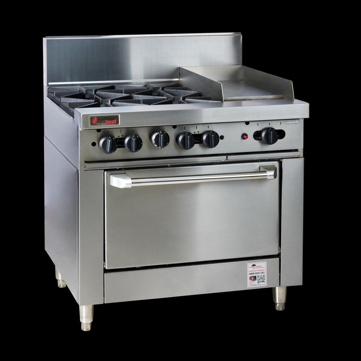RCR9-4-3G-NG - Trueheat RC Series 900mm Range W 4 Burners And 300mm Griddle Plate NG