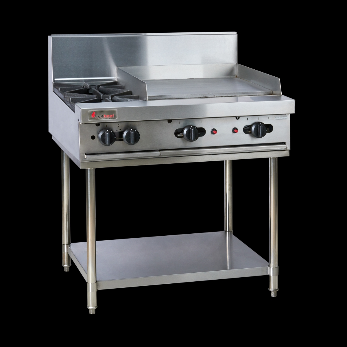 RCT9-2-6G-NG - Trueheat RC Series 900mm Top W 2 Burners And 600mm Griddle Plate NG