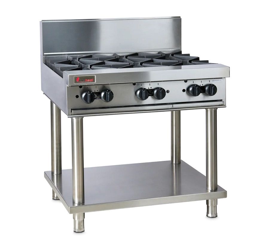 RCT9-6-NG-STD9-KIT - Trueheat 900mm Top w 6 burners supplied with stand and regulator NG