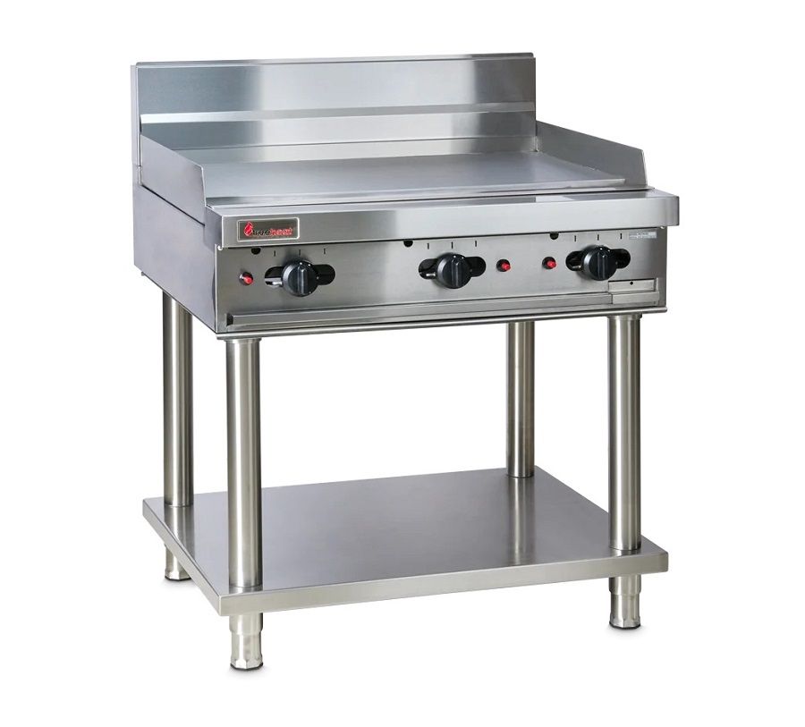 RCT9-9G-NG-STD9-KIT - Trueheat 900mm Top w full griddle plate supplied with stand and regulator NG