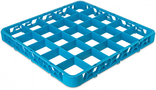 RE2514 Carlisle OptiClean™ Blue 25-Compartment Divided Rack Extender 500mm x 50mm x 45mm Compartment 90mm x 90mm