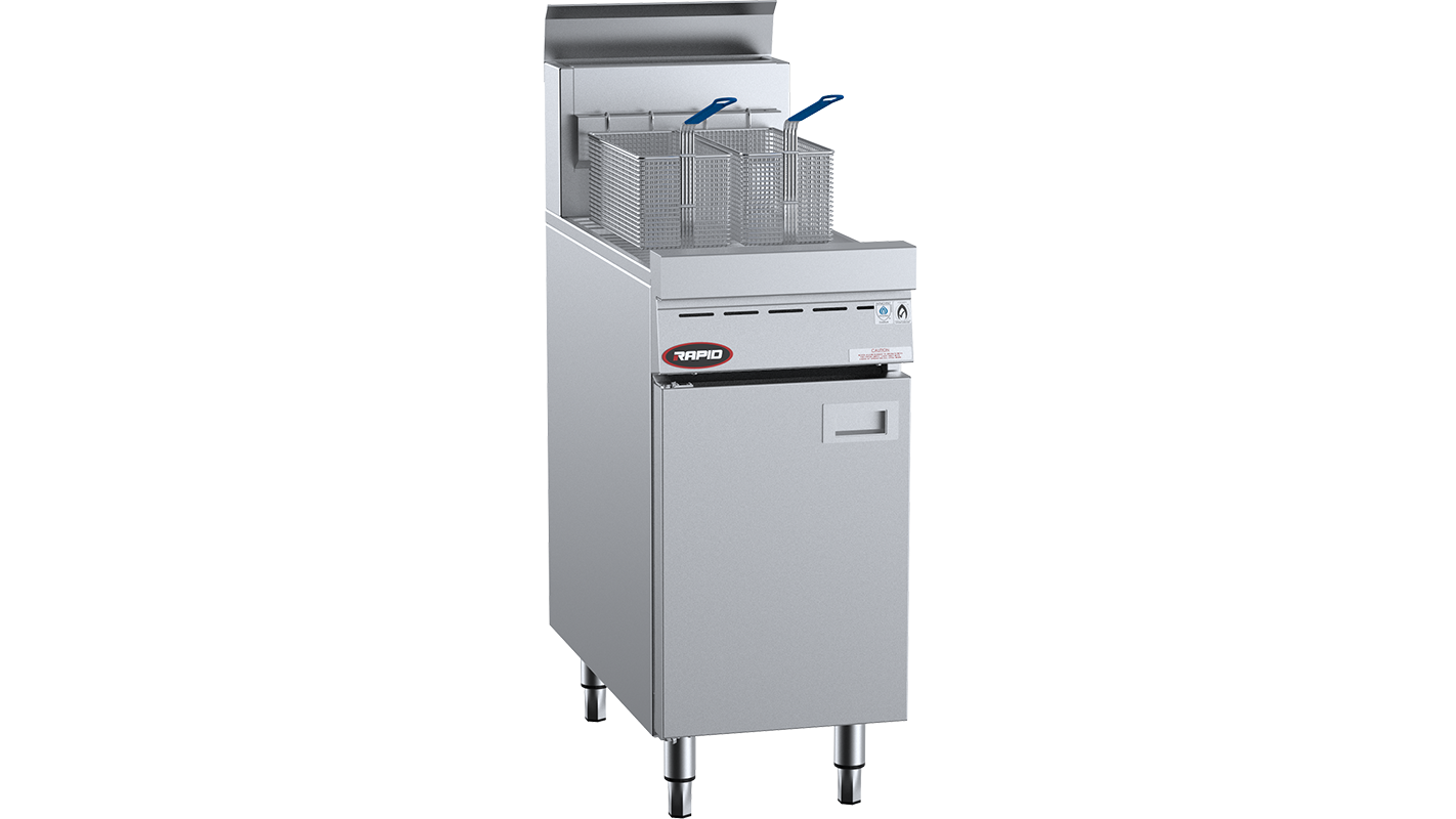 B+S Rapid RF-400 - Single Pan 2 Basket Rapid Gas Fryer
