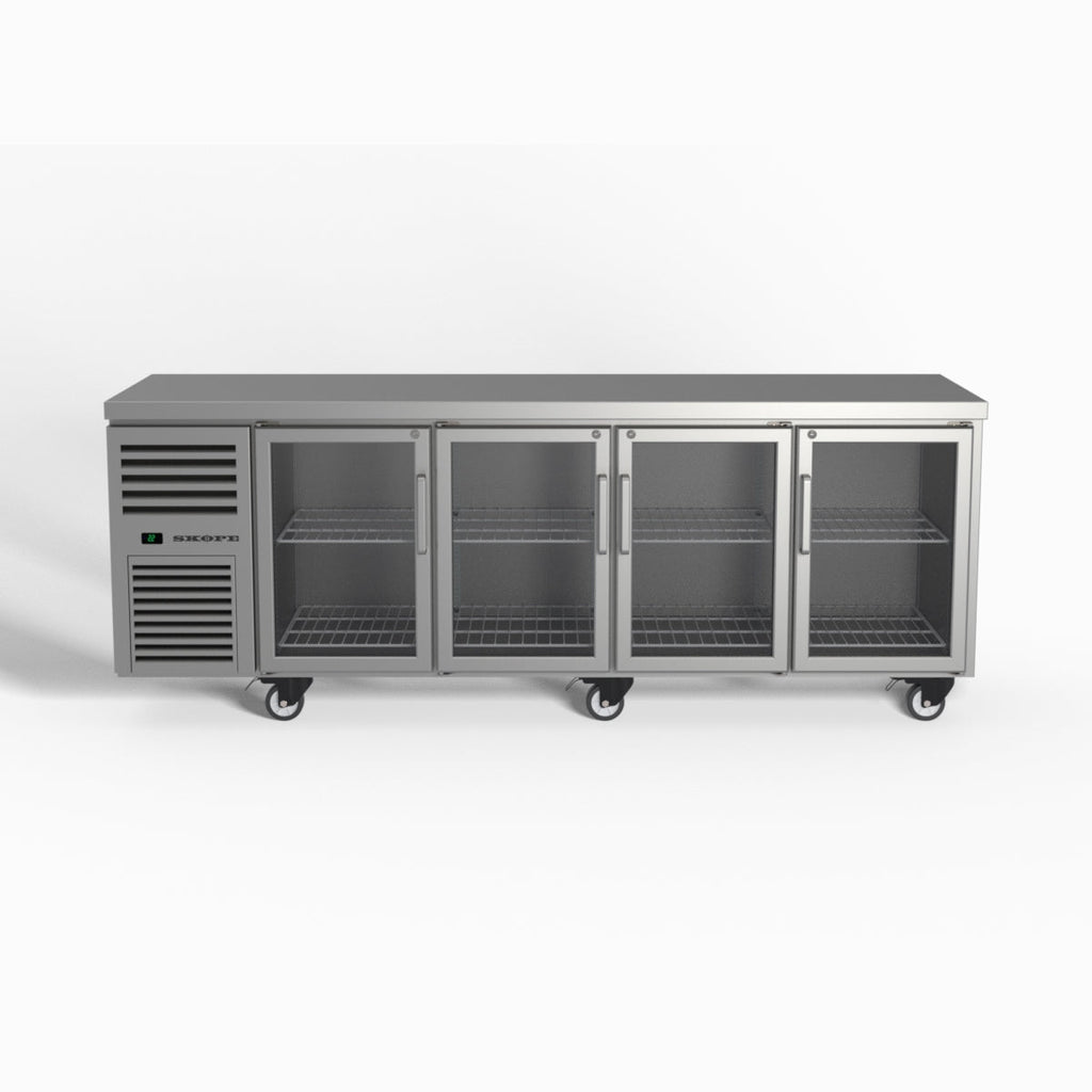 Skope ReFlex 4 Glass Door Underbench GN 1/1 Compatible Fridge STAINLESS STEEL