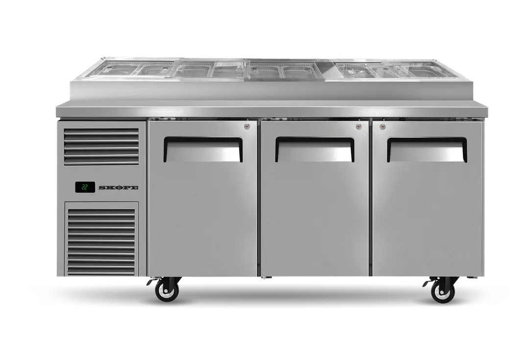 Skope RF8.PPZ.3.SD.SL ReFlex 3 Solid Door GN Compatible Pizza Preparation Fridge - STAINLESS STEEL