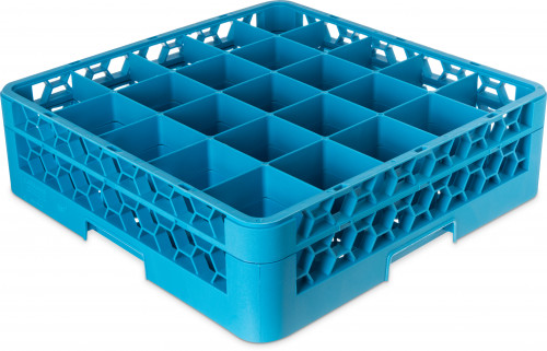 RG25-114 Carlisle OptiClean™ Blue 25 Compartment Divided Rack with One 25 compartment divider Extender 500mm x 500mm x 140mm