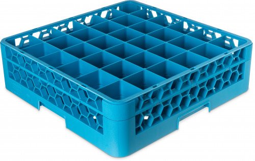 RG36-114 Carlisle OptiClean™ Blue 36 Compartment Divided Rack with One 36 Compartment divider Extender 500mm x 500mm x 140mm
