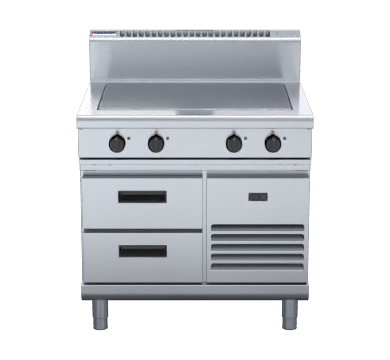 Waldorf 800 Series RN8104E-RB - 900mm Electric Solid Top - Refrigerated Base