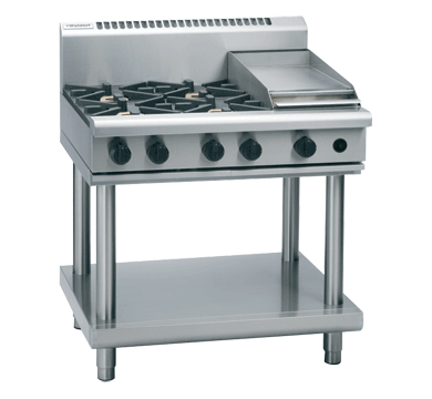 Waldorf 800 Series RNL8603G-LS - 900mm Gas Cooktop Low Back Version  Leg Stand