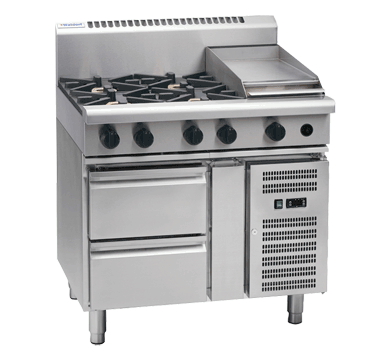 Waldorf 800 Series RN8603G-RB - 900mm Gas Cooktop  Refrigerated Base
