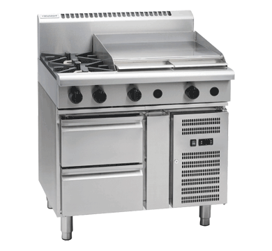 Waldorf 800 Series RN8606G-RB - 900mm Gas Cooktop  Refrigerated Base