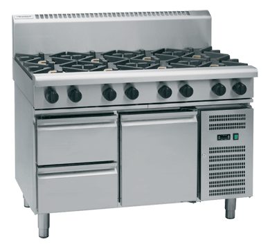 Waldorf 800 Series RNL8806G-RB - 1200mm Gas Cooktop Low Back Version  Refrigerated Base